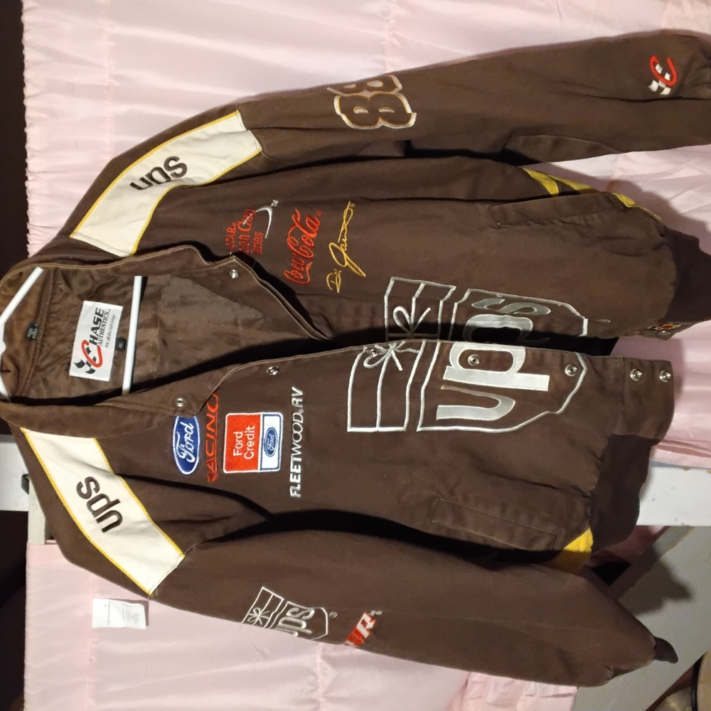 Chase Authentics Brown and Yellow Bomber Jacket